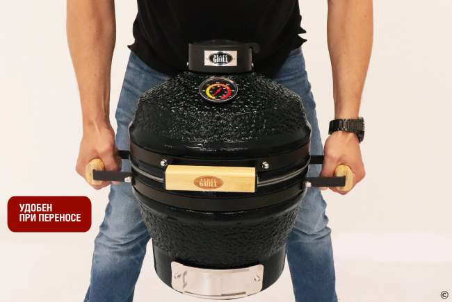 Керамический гриль-барбекю Start Grill 13 дюймов (черный) (33 см) Керамический гриль-барбекю Start Grill 13 дюймов (черный) (33 см)