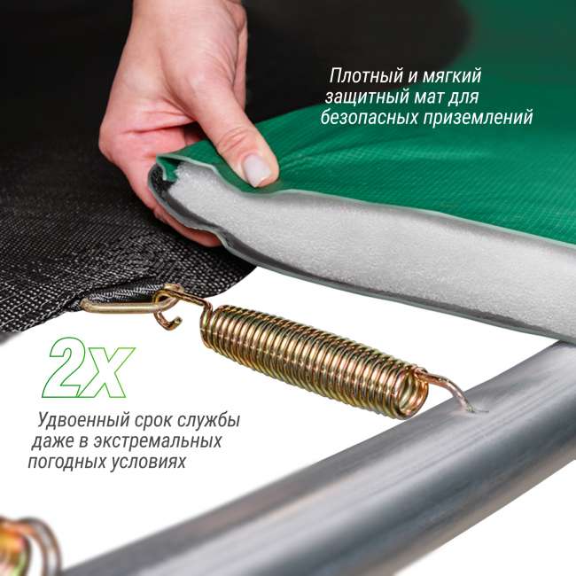 Батут UNIX Line SUPREME BASIC 16 ft (green) Батут UNIX Line SUPREME BASIC 16 ft (green)