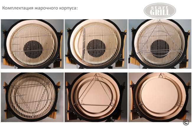 Керамический гриль-барбекю Start Grill 22 дюйма (черный) (56 см) Керамический гриль-барбекю Start Grill 22 дюйма (черный) (56 см)