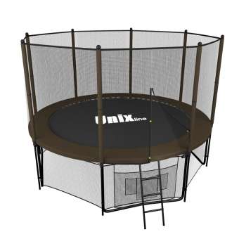 Батут с сеткой UNIX line 8 ft Black / Brown (outside)