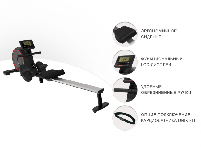 Гребной тренажер UNIX Fit Techno Rower 410 Гребной тренажер UNIX Fit Techno Rower 410
