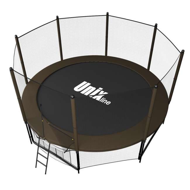 Батут с сеткой UNIX line 10 ft Black / Brown (outside) Батут с сеткой UNIX line 10 ft Black / Brown (outside)