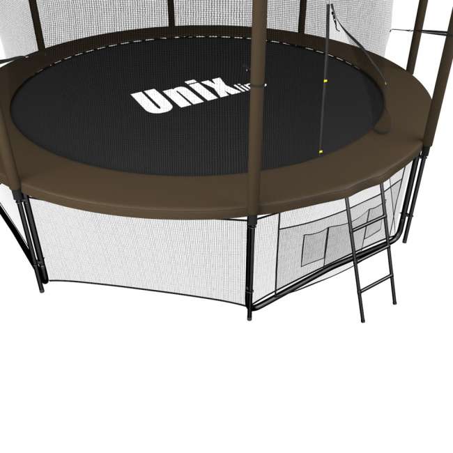 Батут с сеткой UNIX line 12 ft Black / Brown (inside) Батут с сеткой UNIX line 12 ft Black / Brown (inside)
