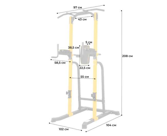 Турник-брусья DFC Power Tower G250 Турник-брусья DFC Power Tower G250