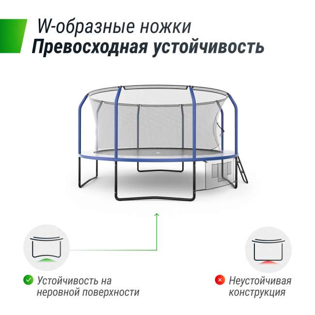 Батут UNIX line SUPREME GAME 14 ft Blue Батут UNIX line SUPREME GAME 14 ft Blue
