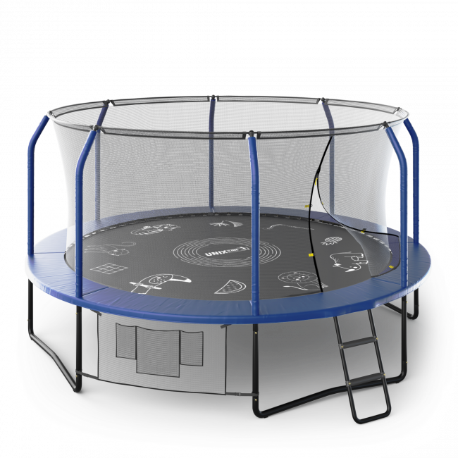 Батут UNIX line SUPREME GAME 14 ft Blue Батут UNIX line SUPREME GAME 14 ft Blue