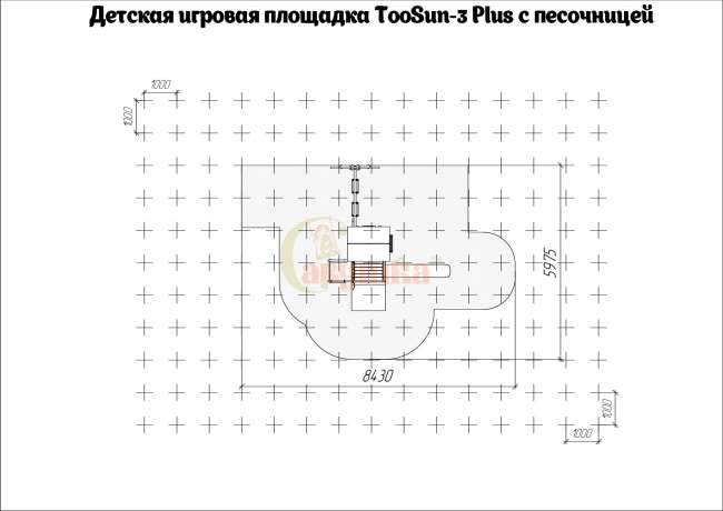 Детская площадка Савушка TooSun (Тусун) 3 Plus с песочницей Детская площадка Савушка TooSun (Тусун) 3 Plus с песочницей