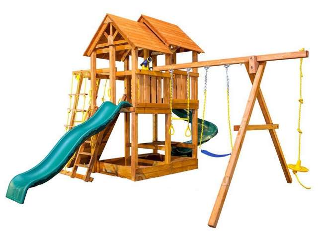 Игровая площадка PlayGarden SkyFort II стандарт со спиральной горкой и рукоходом Игровая площадка PlayGarden SkyFort II стандарт со спиральной горкой и рукоходом