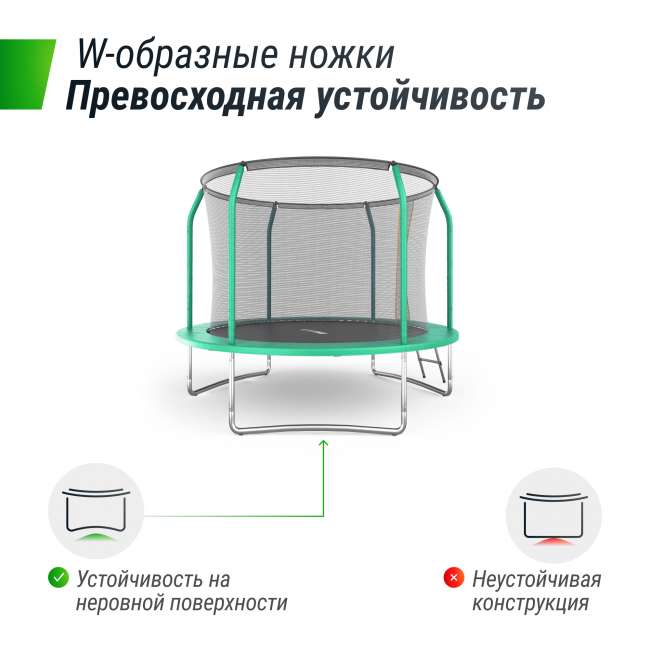 Батут UNIX Line SUPREME BASIC 8 ft (green) Батут UNIX Line SUPREME BASIC 8 ft (green)