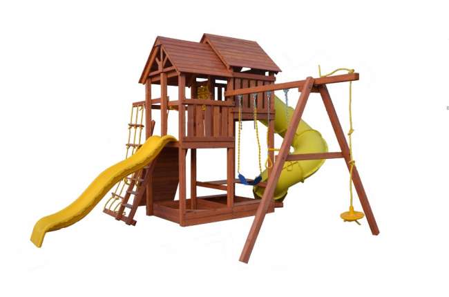 Игровая площадка PlayGarden SkyFort Deluxe с горкой и горкой-трубой Игровая площадка PlayGarden SkyFort Deluxe с горкой и горкой-трубой