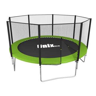 Батут с сеткой UNIX line Simple 12 ft Green outside