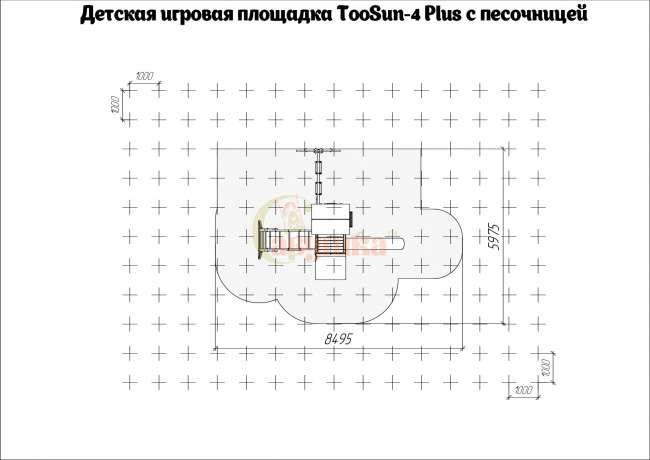 Детская площадка Савушка TooSun (Тусун) 4 Plus с песочницей Детская площадка Савушка TooSun (Тусун) 4 Plus с песочницей