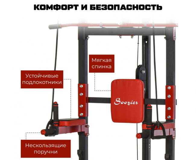 Турник-брусья, тяга сверху DFC HOMEGYM HOMCOM D270 Турник-брусья, тяга сверху DFC HOMEGYM HOMCOM D270
