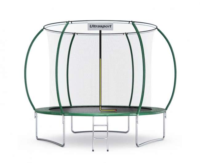 Батут DFC ULTRASPORT 10 ft с внутренней сеткой и лестницей
