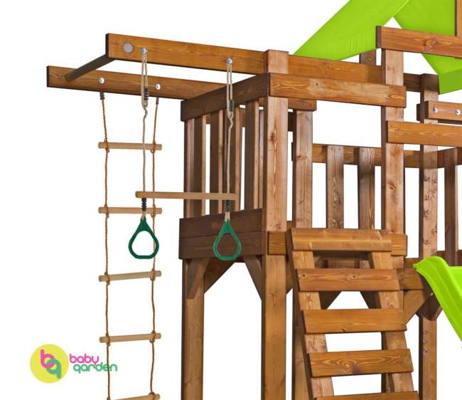 Деревянная игровая площадка Babygarden Play 5 светло-зеленая Деревянная игровая площадка Babygarden Play 5 светло-зеленая