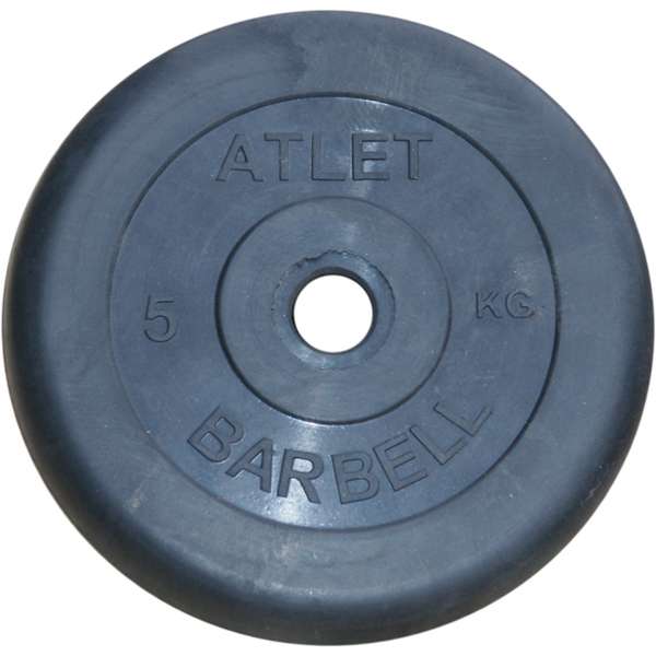 Диски обрезиненные Barbell Atlet 31 мм черные, вес от 1,25 до 25 кг в ассортименте Диски обрезиненные Barbell Atlet 31 мм черные, вес от 1,25 до 25 кг в ассортименте