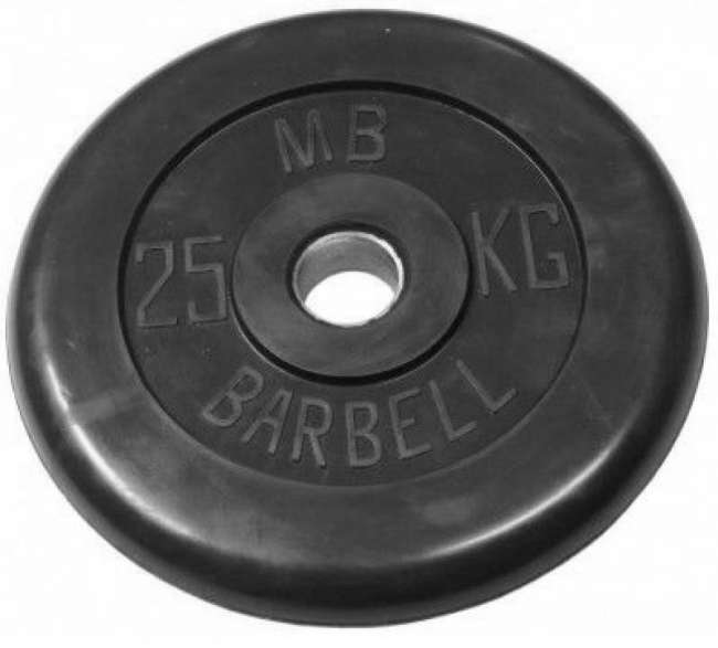 Диски обрезиненные Barbell 51 мм черные, вес от 1,25 до 25 кг в ассортименте Диски обрезиненные Barbell 51 мм черные, вес от 1,25 до 25 кг в ассортименте