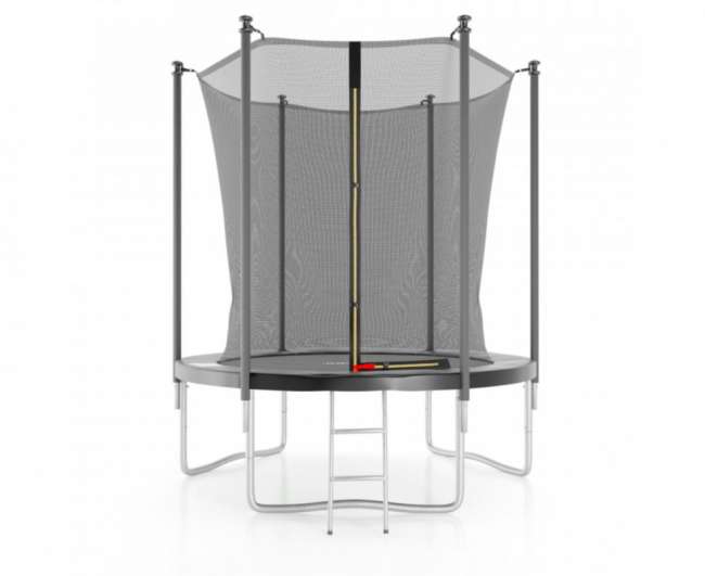 Батут с защитной сеткой DFC JUMP4FUN 6 ft черный с лестницей Батут с защитной сеткой DFC JUMP4FUN 6 ft черный с лестницей
