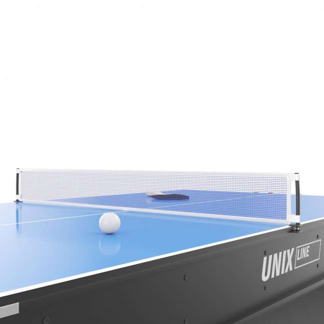 Игровой стол трансформер UNIX Line 4 в 1 (204х112 cм) Black