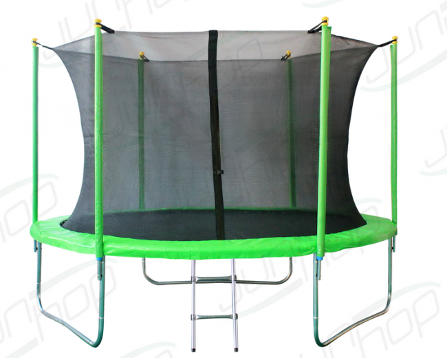 Батут с сеткой JunHop 8 ft (244 см) зеленый / синий