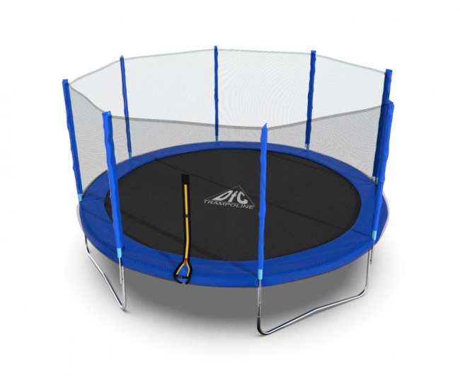 Батут с сеткой DFC Trampoline Fitness 14 ft синий Батут с сеткой DFC Trampoline Fitness 14 ft синий