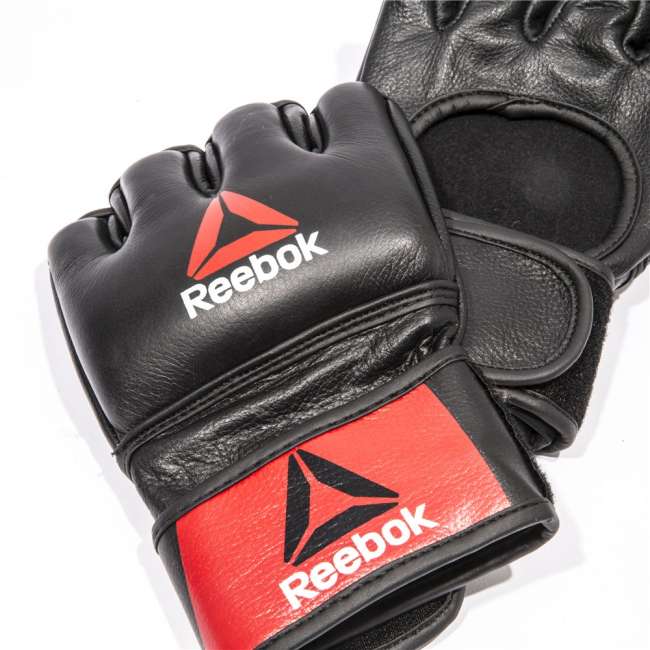 Профессиональные кожаные перчатки Reebok Combat для MMA Профессиональные кожаные перчатки Reebok Combat для MMA