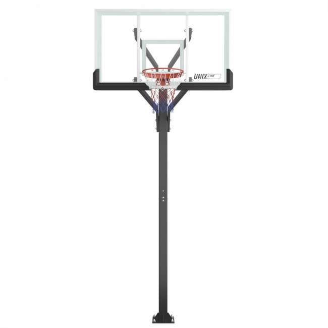 Баскетбольная стойка стационарная UNIX Line B-Stand-TG PRO 72"x42" R45 H230-305 см Баскетбольная стойка стационарная UNIX Line B-Stand-TG PRO 72"x42" R45 H230-305 см